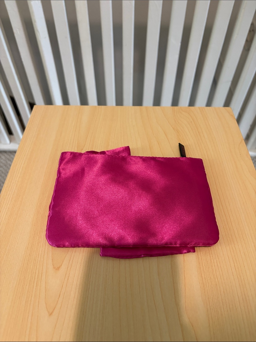 Hot Pink Satin Knot IPSY Cosmetic Bag - Picture 2 of 3